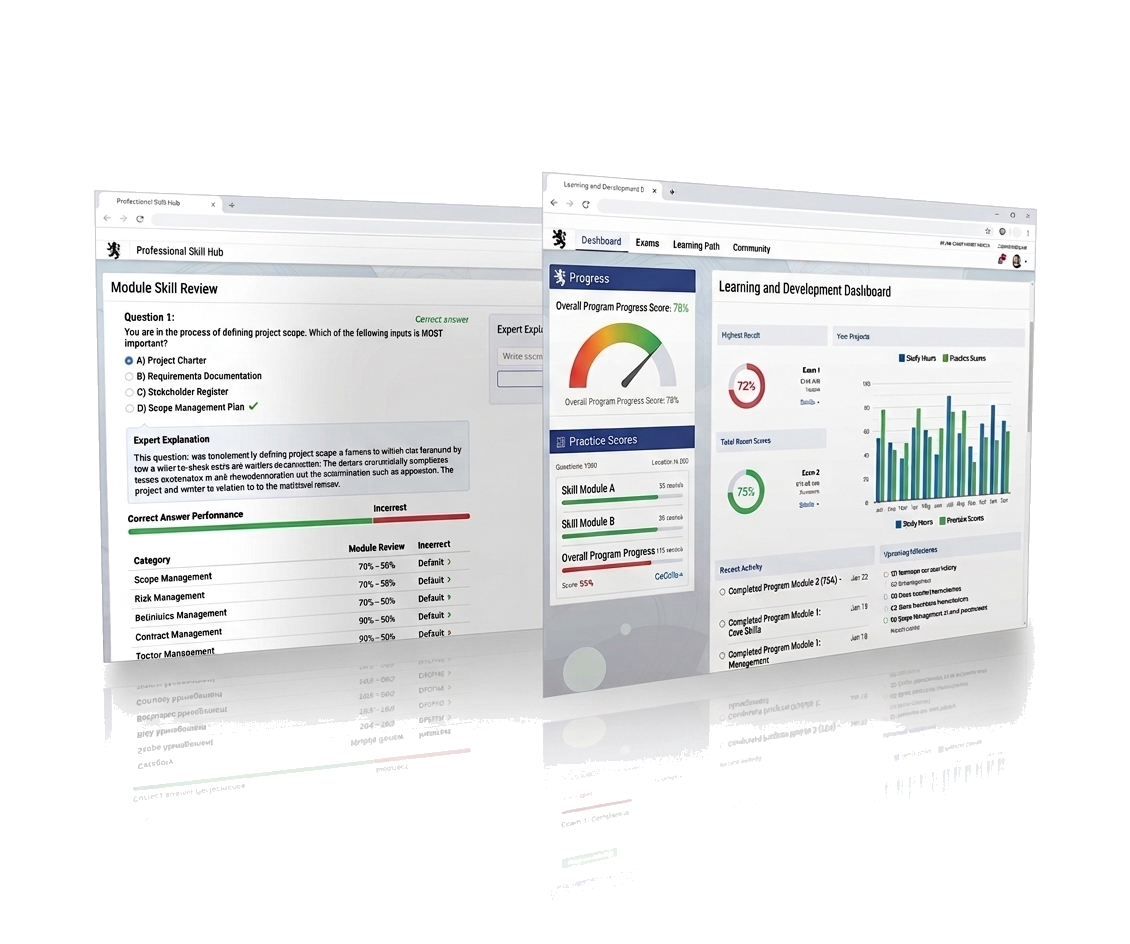 Denken Exam progress dashboard preview
